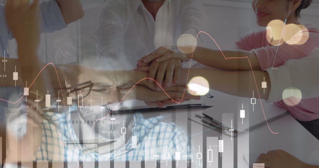 Teamwork and Financial Growth Concept