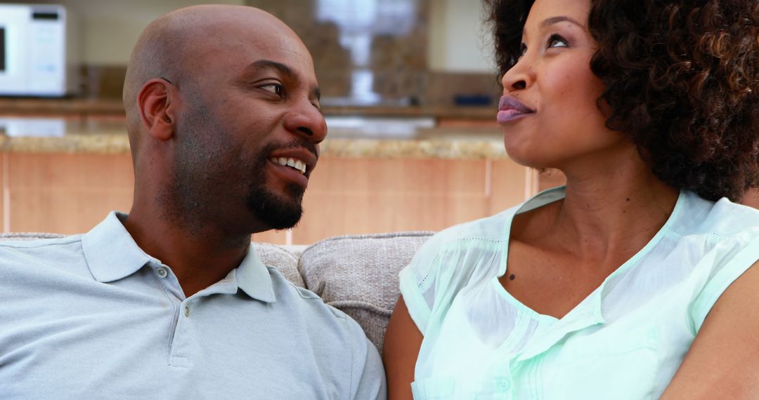 Connecting: African American Couple Sharing a Moment