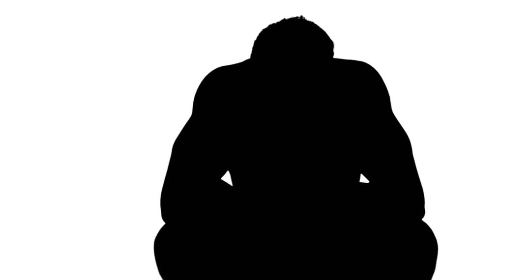 Silhouette of Person in Contemplative Pose