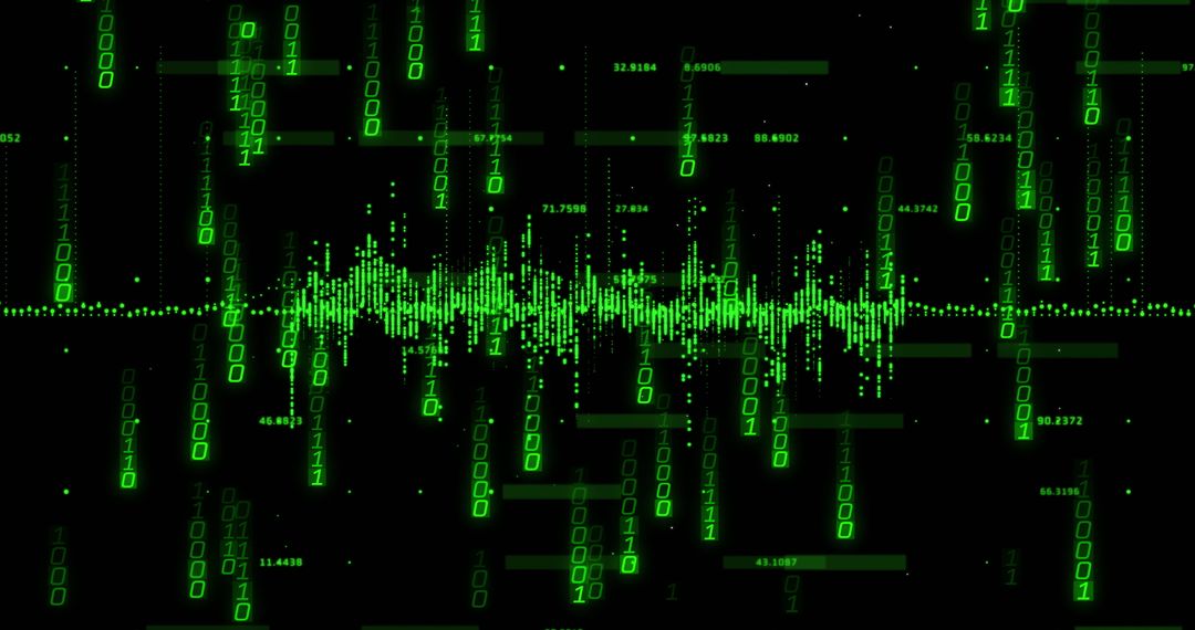 Abstract Binary Code Wave on Digital Data Processing Grid - Free Images, Stock Photos and Pictures on Pikwizard.com