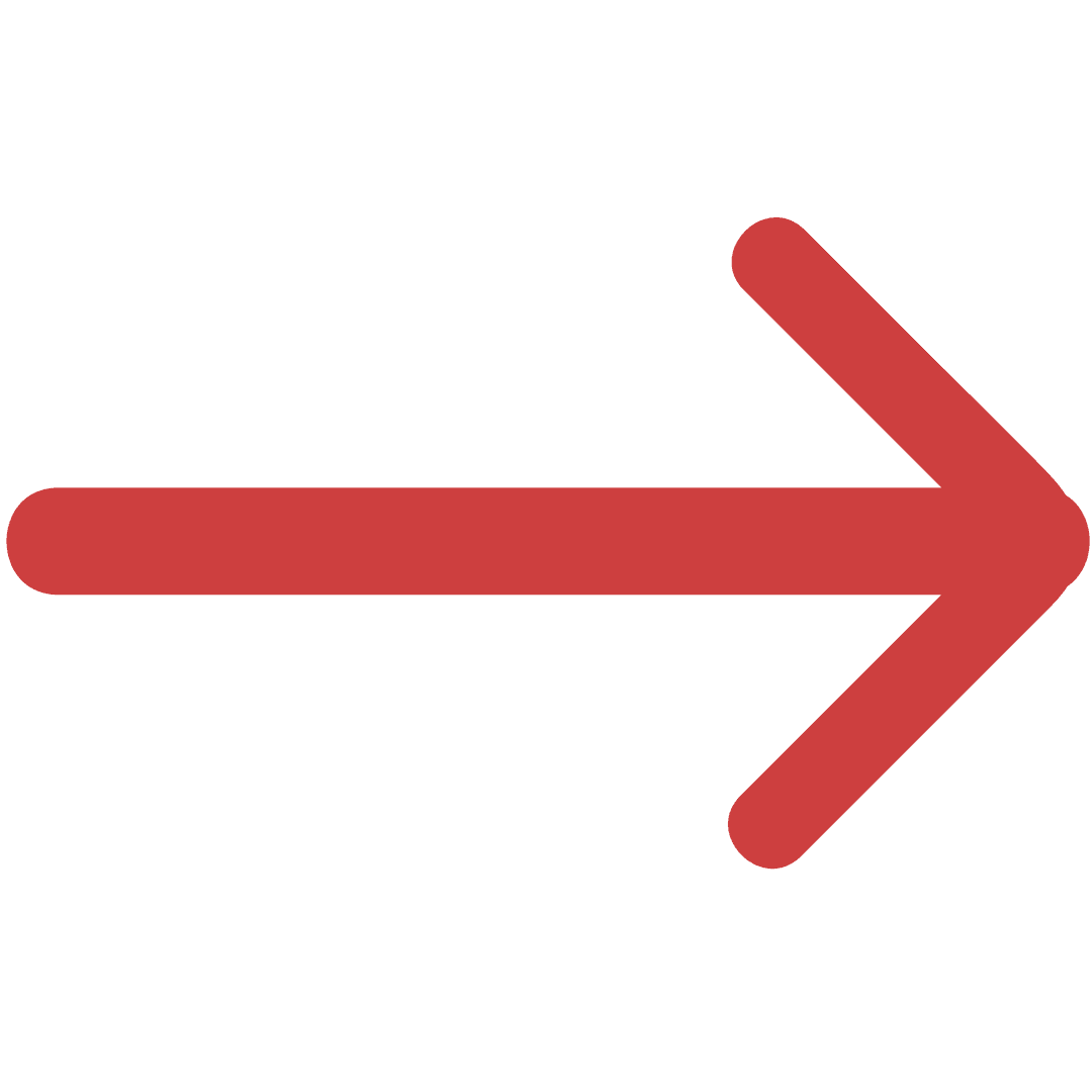 Red Arrow Illustration on Transparent Background Signaling Direction