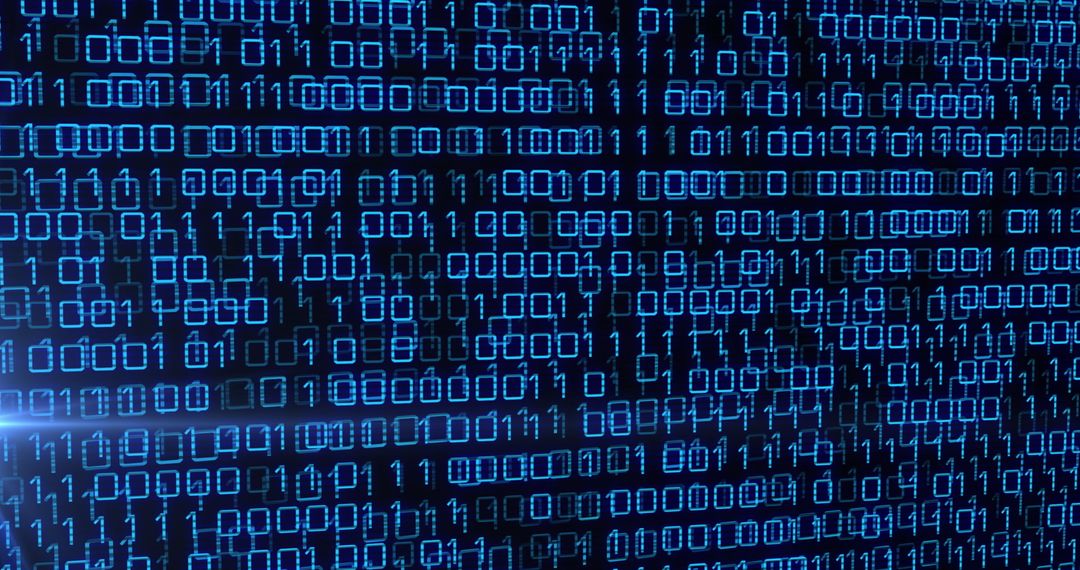 glowing binary code rows on dark background - Free Images, Stock Photos and Pictures on Pikwizard.com