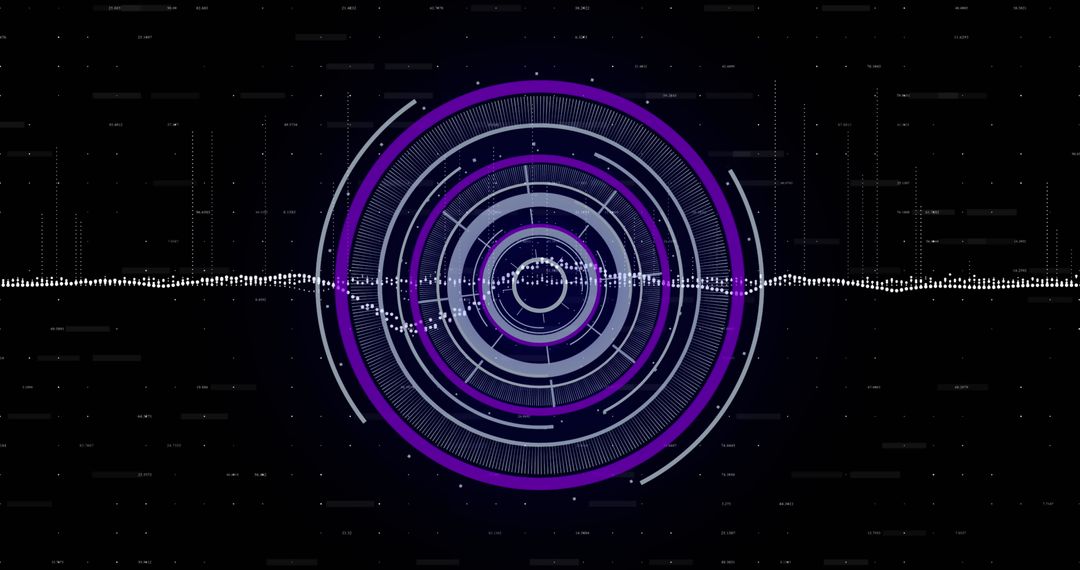 Digital Interface Data Processing with Futuristic Halo Design
