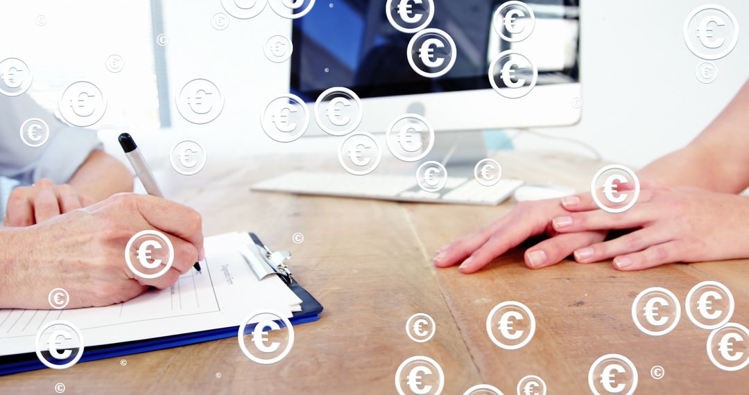 Business Meeting with Financial Planning and Strategy Discussion