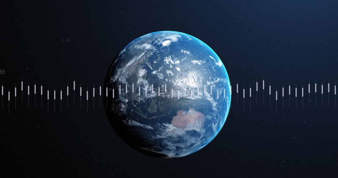 Global Financial Data Processing with Planet Earth Background