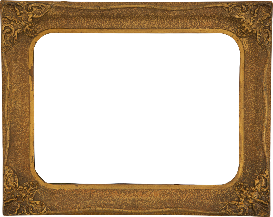 Vintage Golden Frame Illustration on Transparent Background - Download Free Stock Images Pikwizard.com