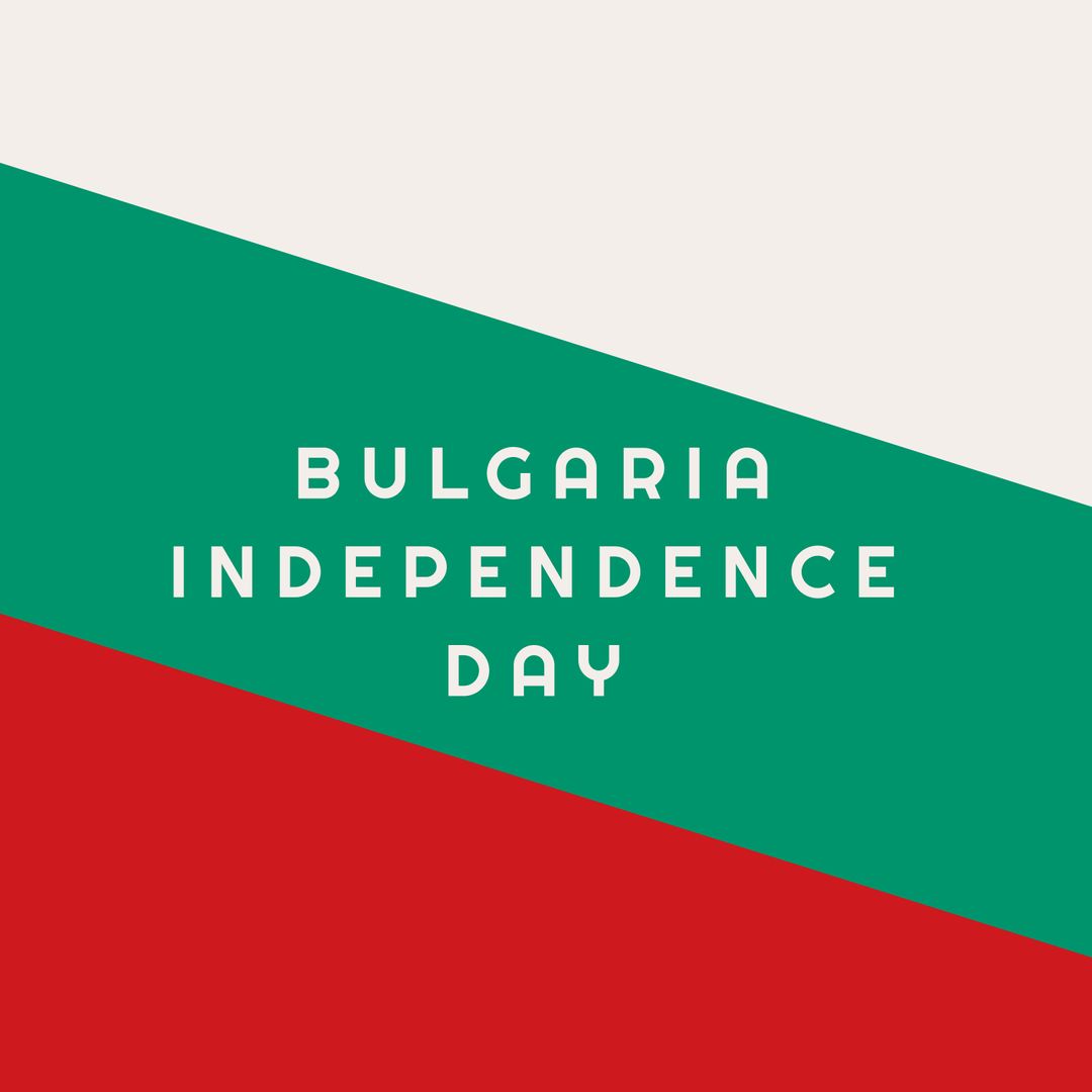 Bulgaria Independence Day Graphic with National Flag Colors