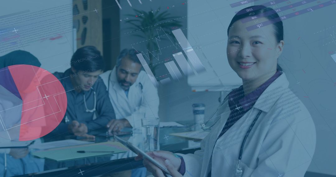 Healthcare Team Analyzing Clinical Data in Meeting Room