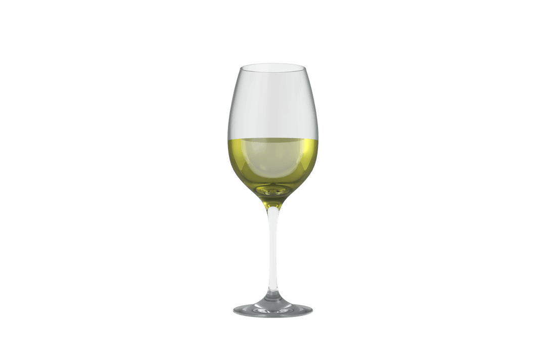 Transparent Wine Glass with Yellow Liquid for Celebrations