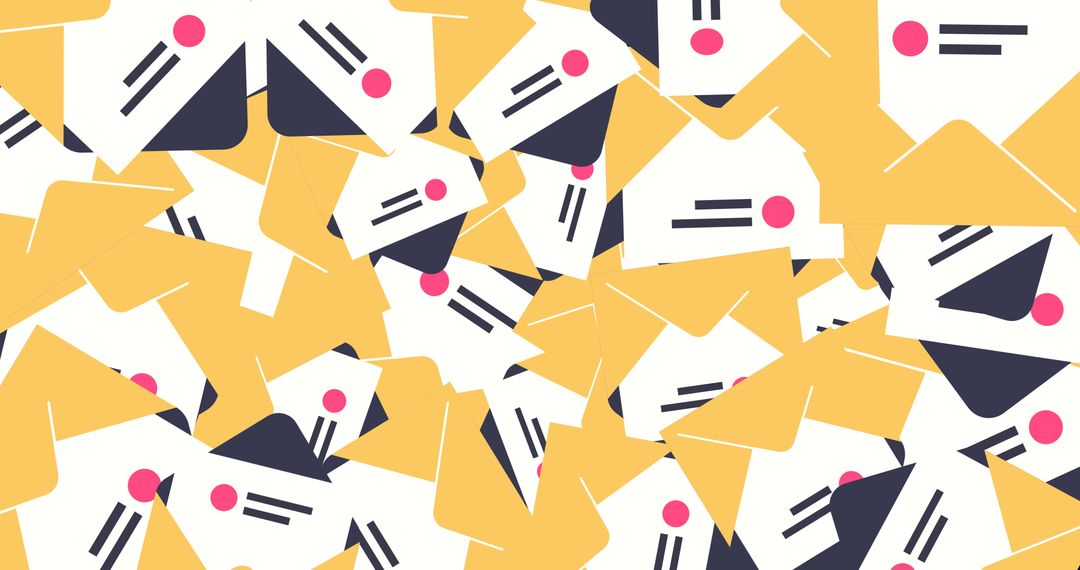 Abstract Background with Envelope Icons in Yellow and White - Free Images, Stock Photos and Pictures on Pikwizard.com