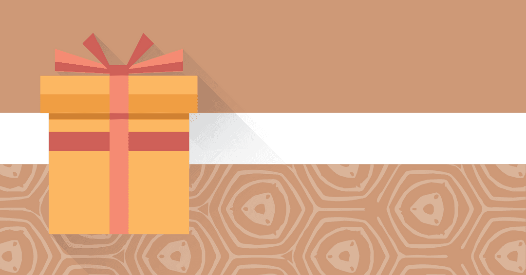 Transparent Gift Box with Geometric Patterns Vector Illustration