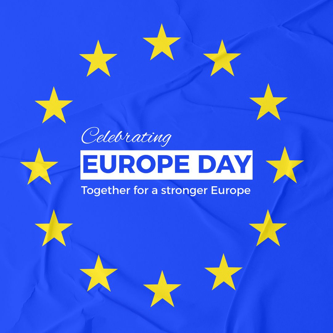 Celebrating Europe Day with European Union Flag Background
