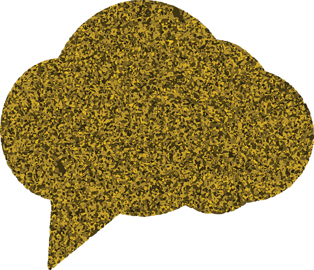 Leaf-Filled Speech Bubble with Transparent Background