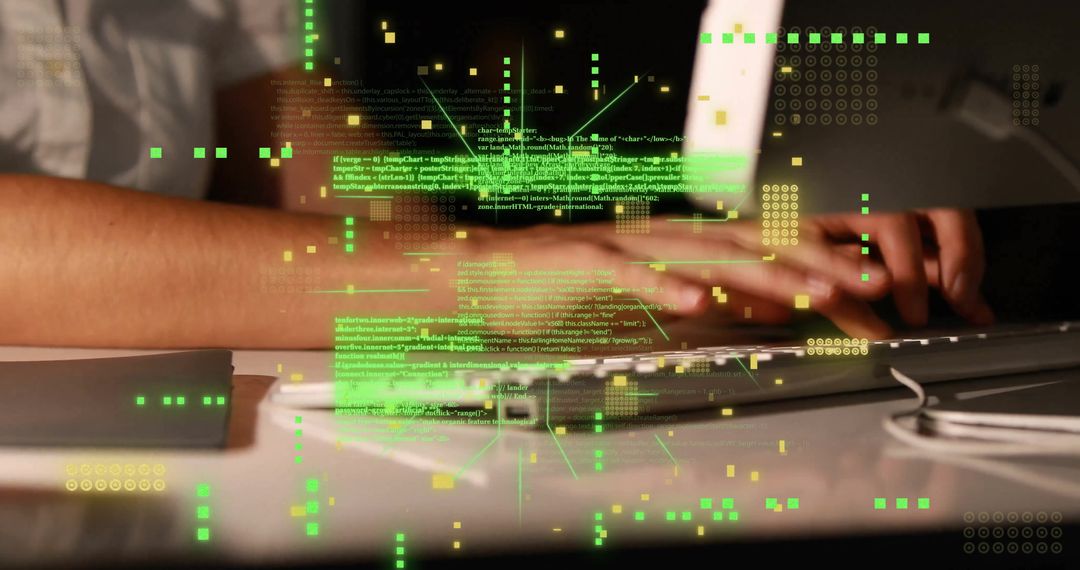 Software Developer Integrating Code Displayed with Futuristic Digital Interface - Free Images, Stock Photos and Pictures on Pikwizard.com