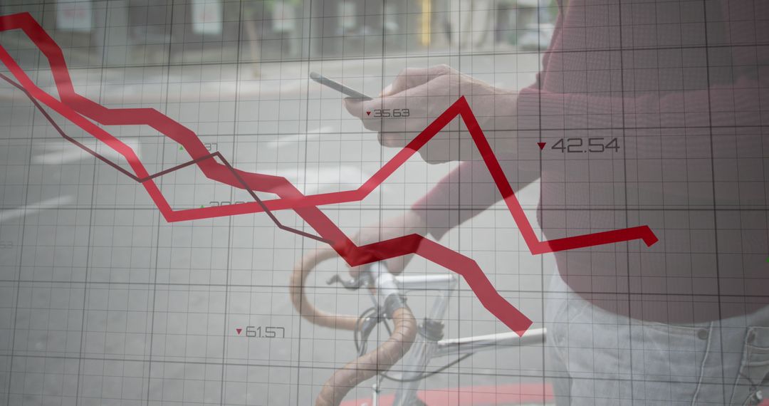 Financial Analysis Concept with Smartphone Usage
