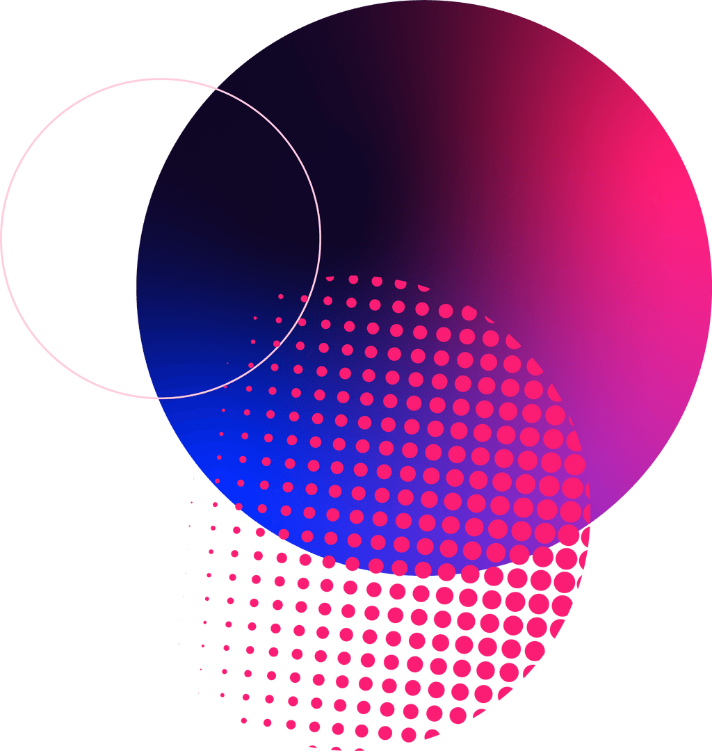 Geometric Creative Gradient Circles with Transparent Background