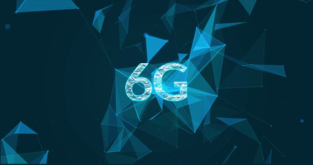 6G Technology Concept with Digital Network and Data