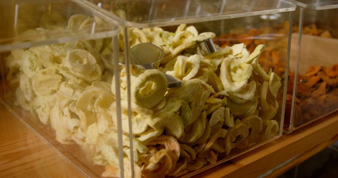 Variety of Dried Fruits in Transparent Display Containers