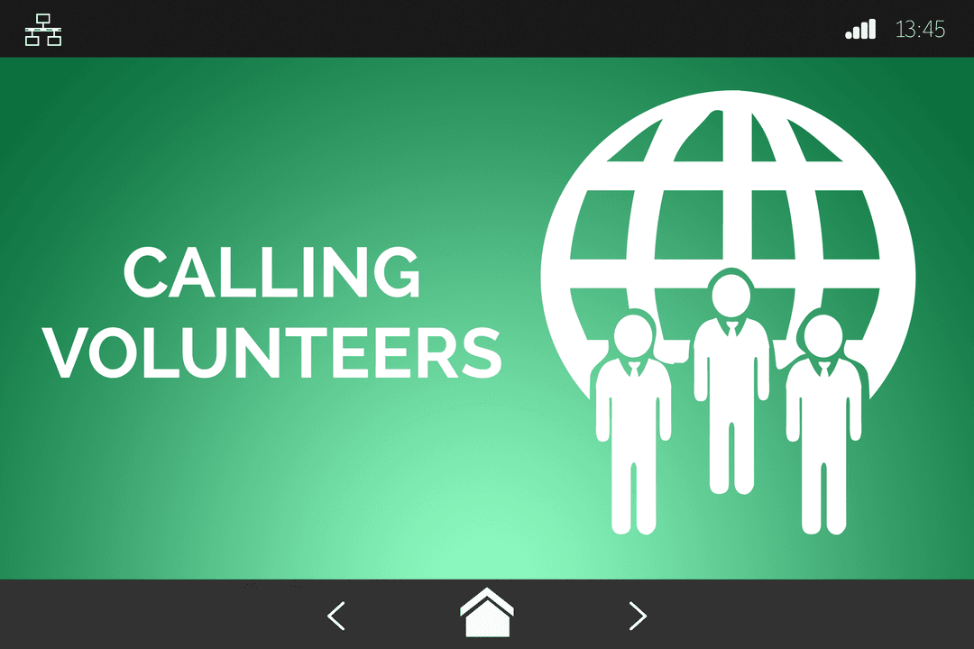Transparent Background Digital Illustration of Volunteer Call