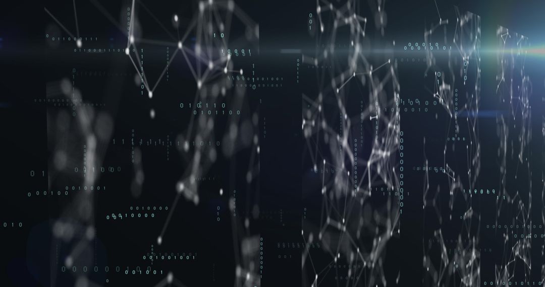 Abstract Digital Network Connectivity in Futuristic Interface