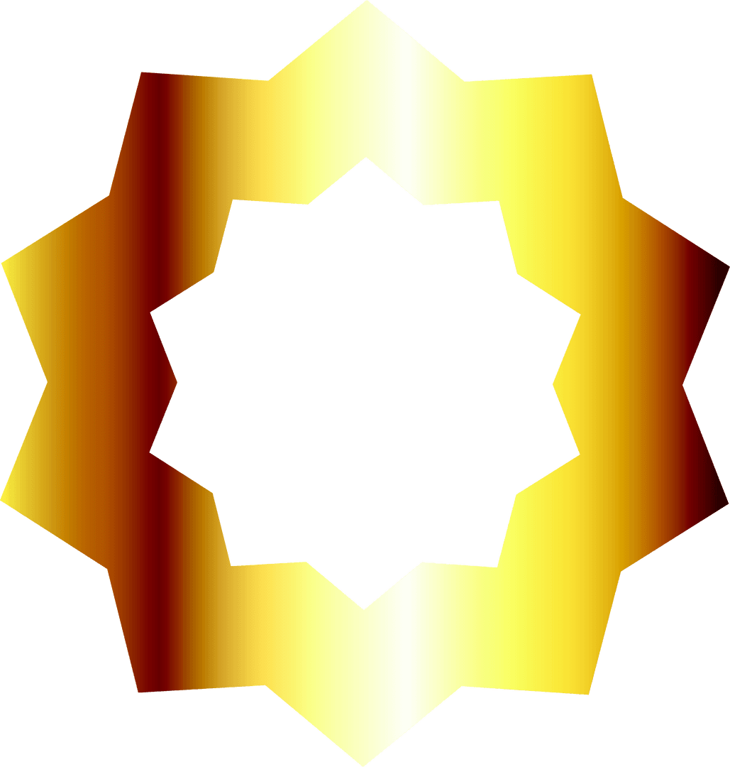 Transparent Gradient Geometric Star Vector on Black Background