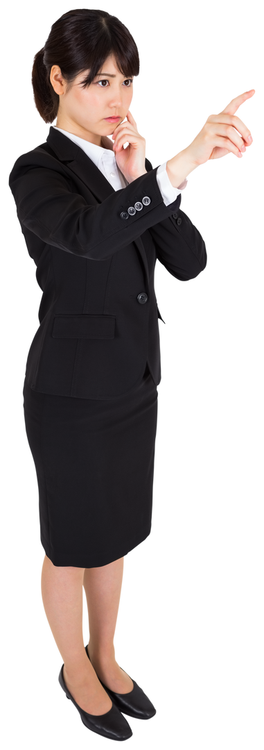 Transparent Businesswoman Pointing Forward on Transparent Background - Download Free Stock Images Pikwizard.com