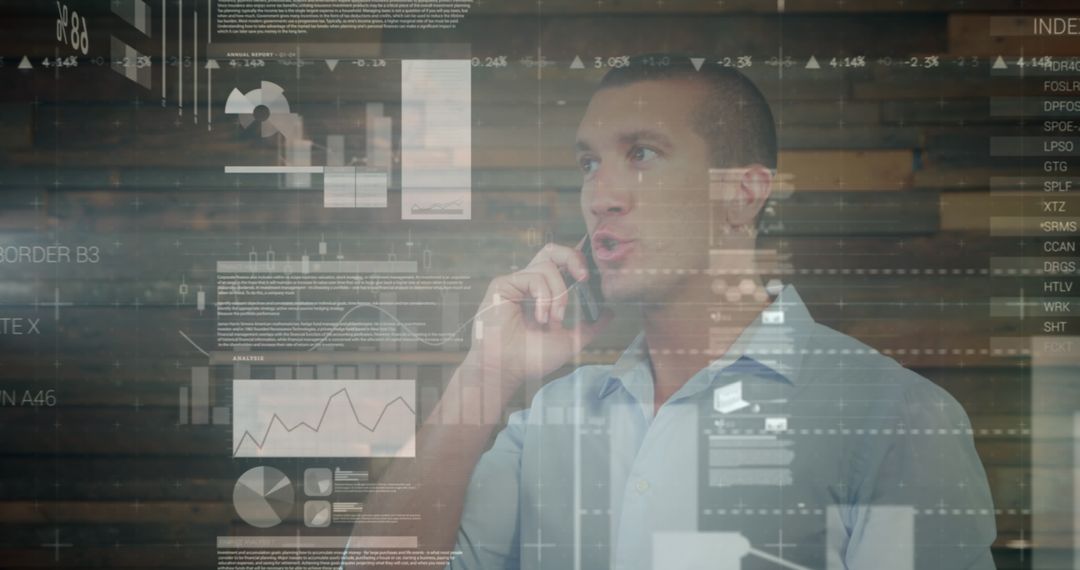 Financial Data Processing and Business Communication Concept