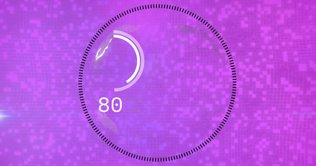 Futuristic Digital Data Processing in Purple Canvas