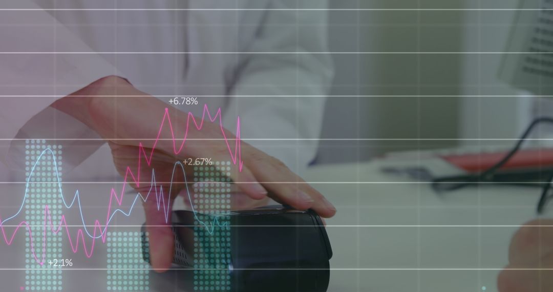 Digital Financial Data Overlaid on Contactless Payment in Pharmacy