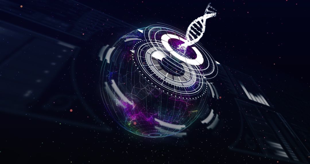 Innovative Global Network Technology Concept with Digital Interface