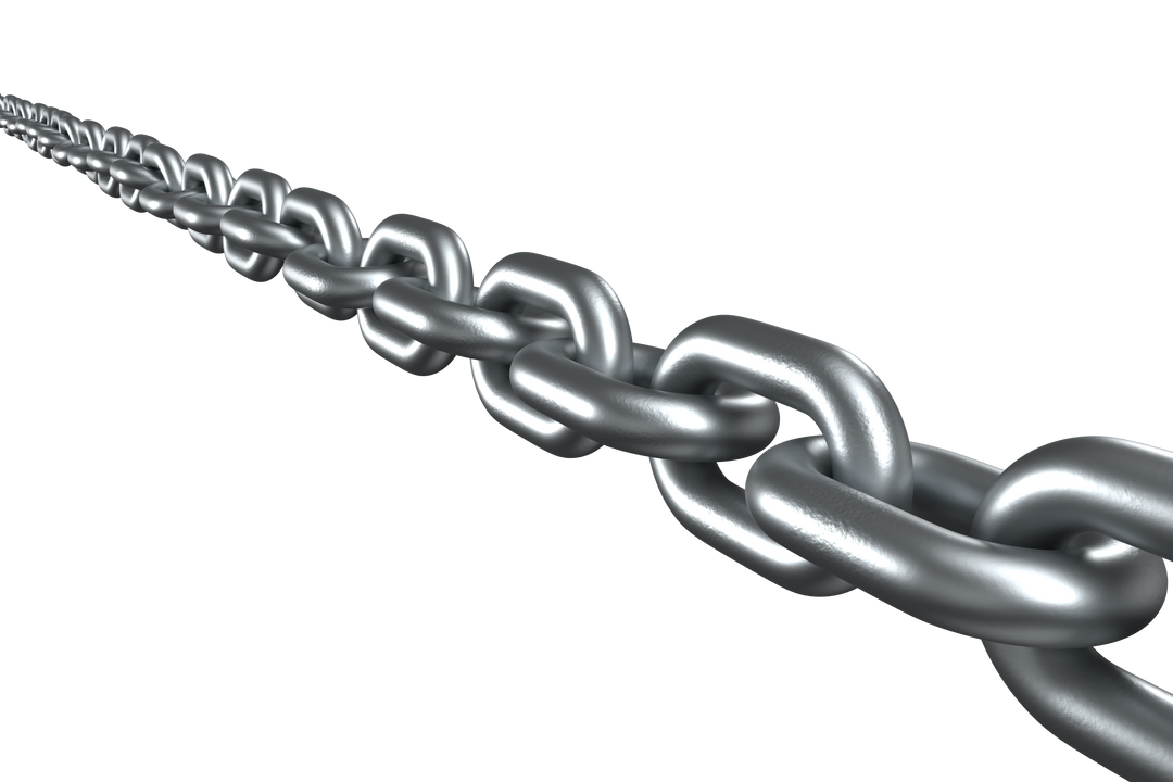 Close-Up of a Long Silver Linked Metal Chain on Transparent Background - Download Free Stock Images Pikwizard.com