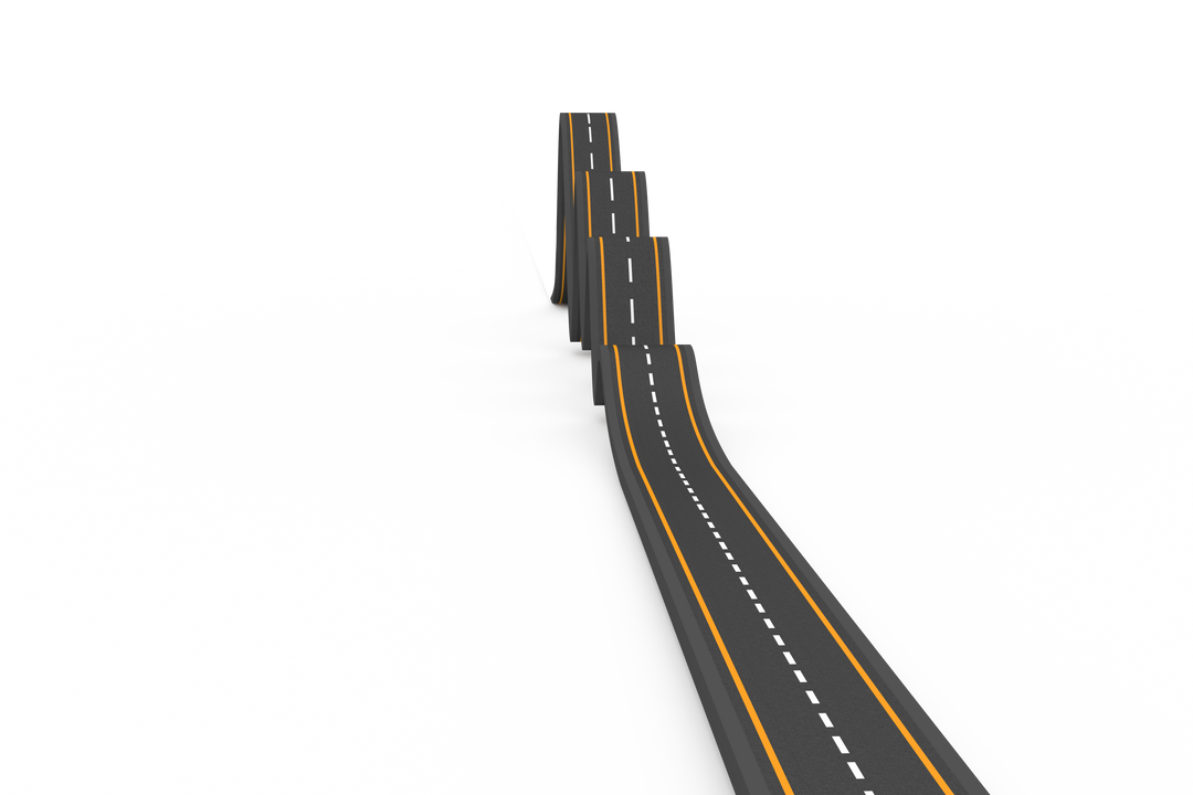 Modern Digital PNG of Curved Street Road on Transparent Background - Download Free Stock Images Pikwizard.com