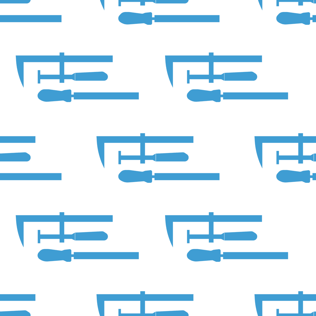 Blue Repeated Tools Pattern on Transparent Background
