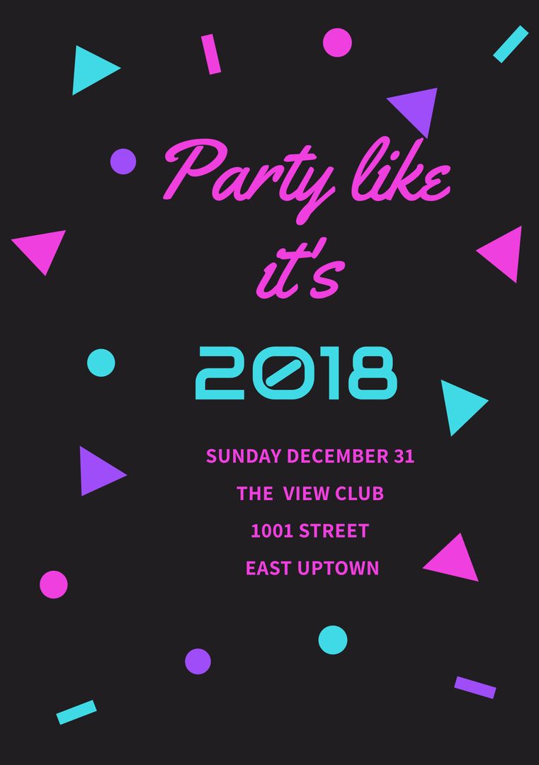 Retro Party Invitation with Nostalgic Neon Touch