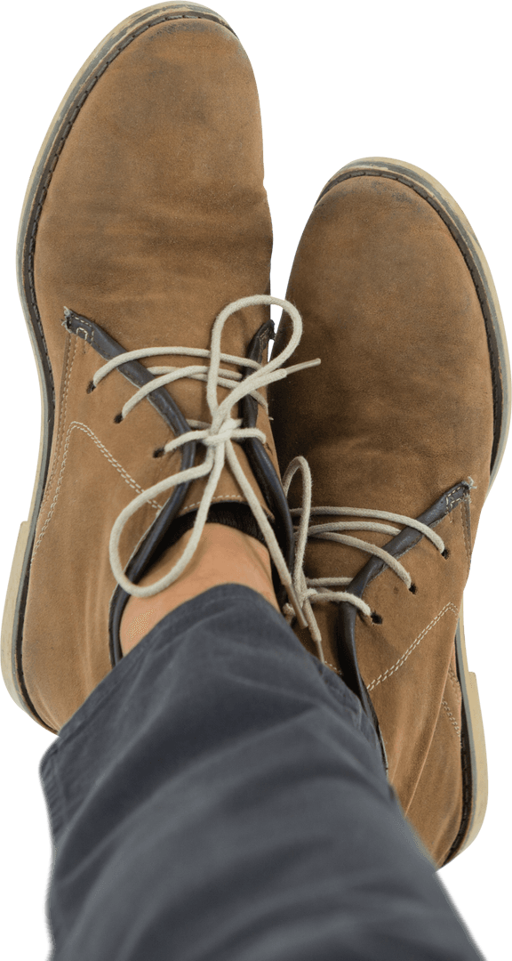 Casual Footwear Close-Up on Transparent Background