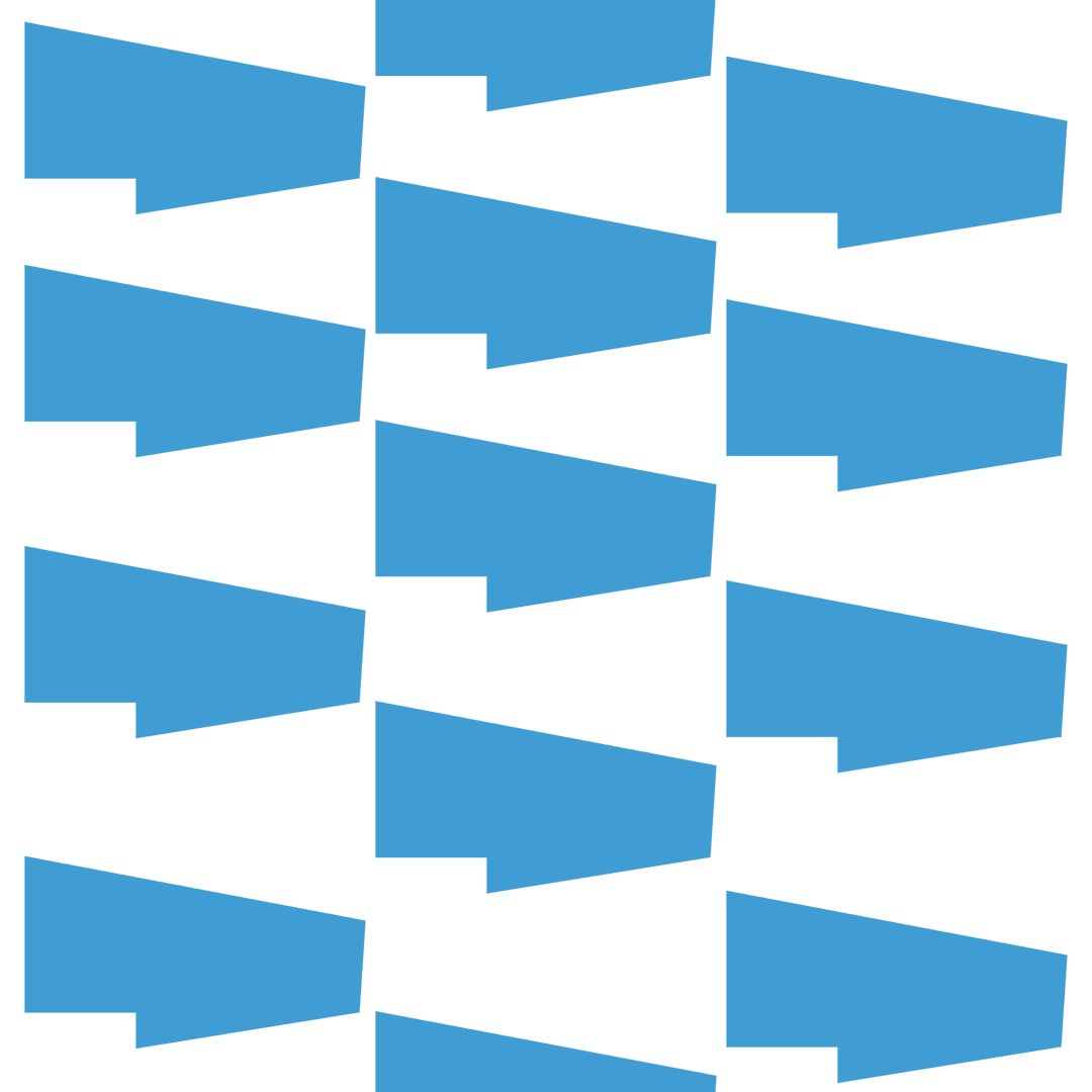 Blue Transparent Pattern of Repeated Trapezoids Isolated on Clear Background