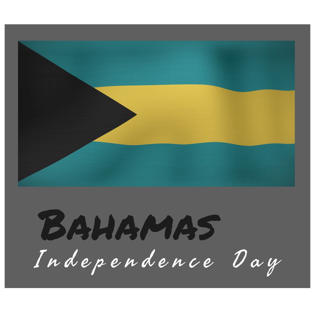 Bahamas Independence Day Celebration with National Flag on Gray Background - Download Free Stock Templates Pikwizard.com