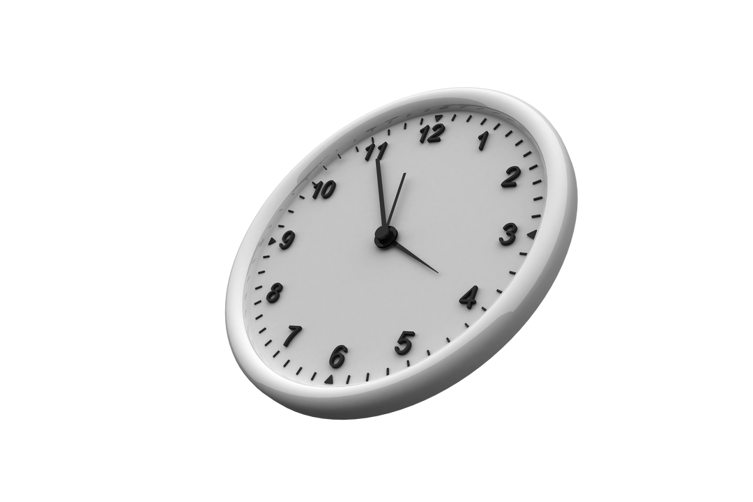 Illustration of White Wall Clock Transparent Background - Download Free Stock Images Pikwizard.com