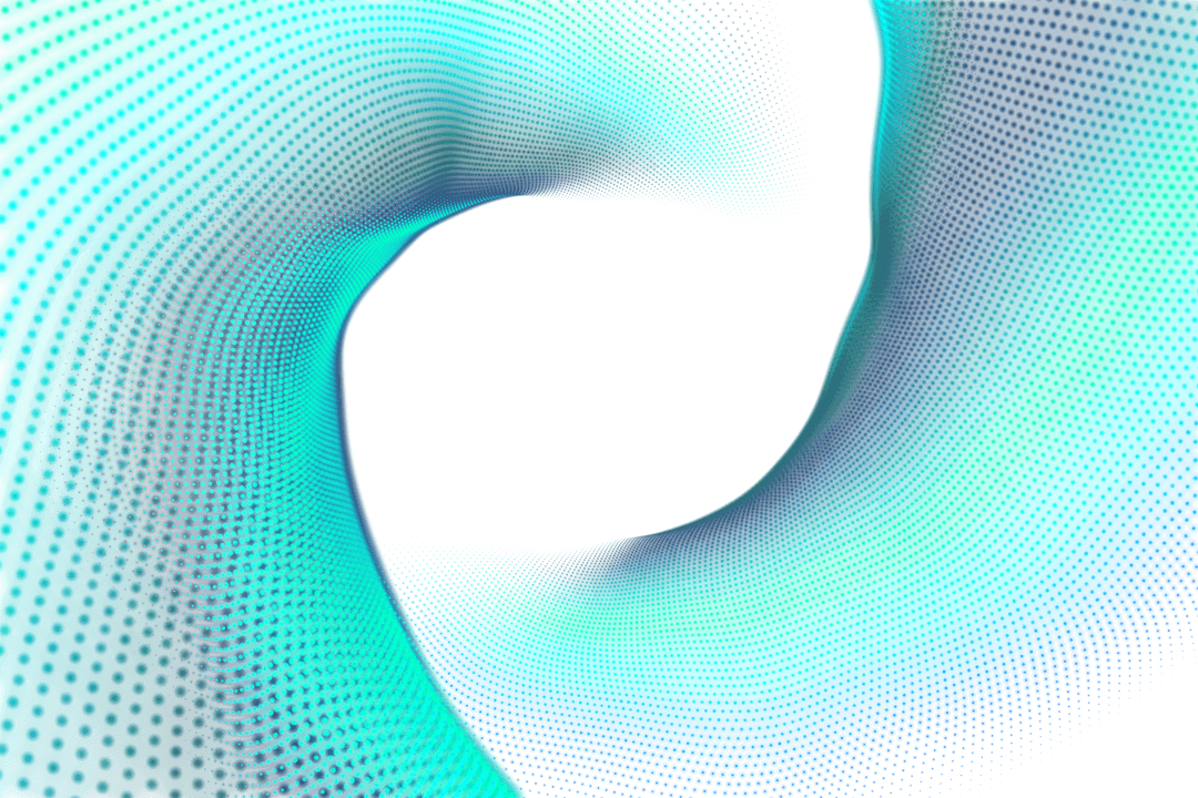 Abstract Transparent Blue Shapes Twisting Digital Illustration