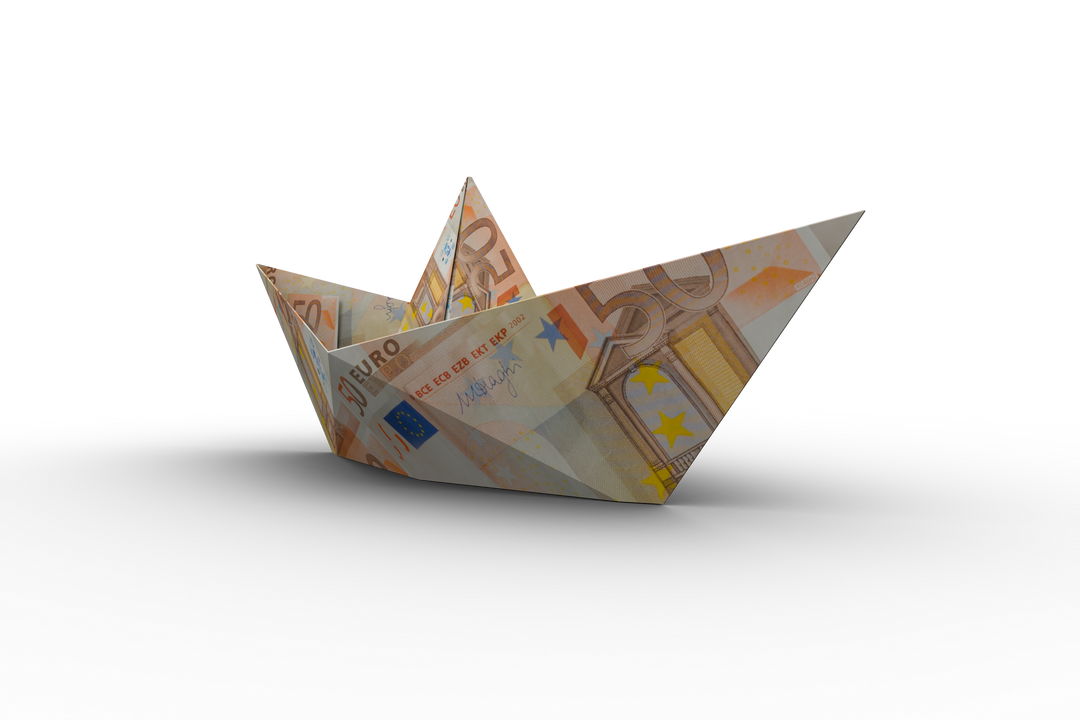 Transparent Paper Boat Made from Euro Banknotes Symbolizing Investment - Download Free Stock Images Pikwizard.com