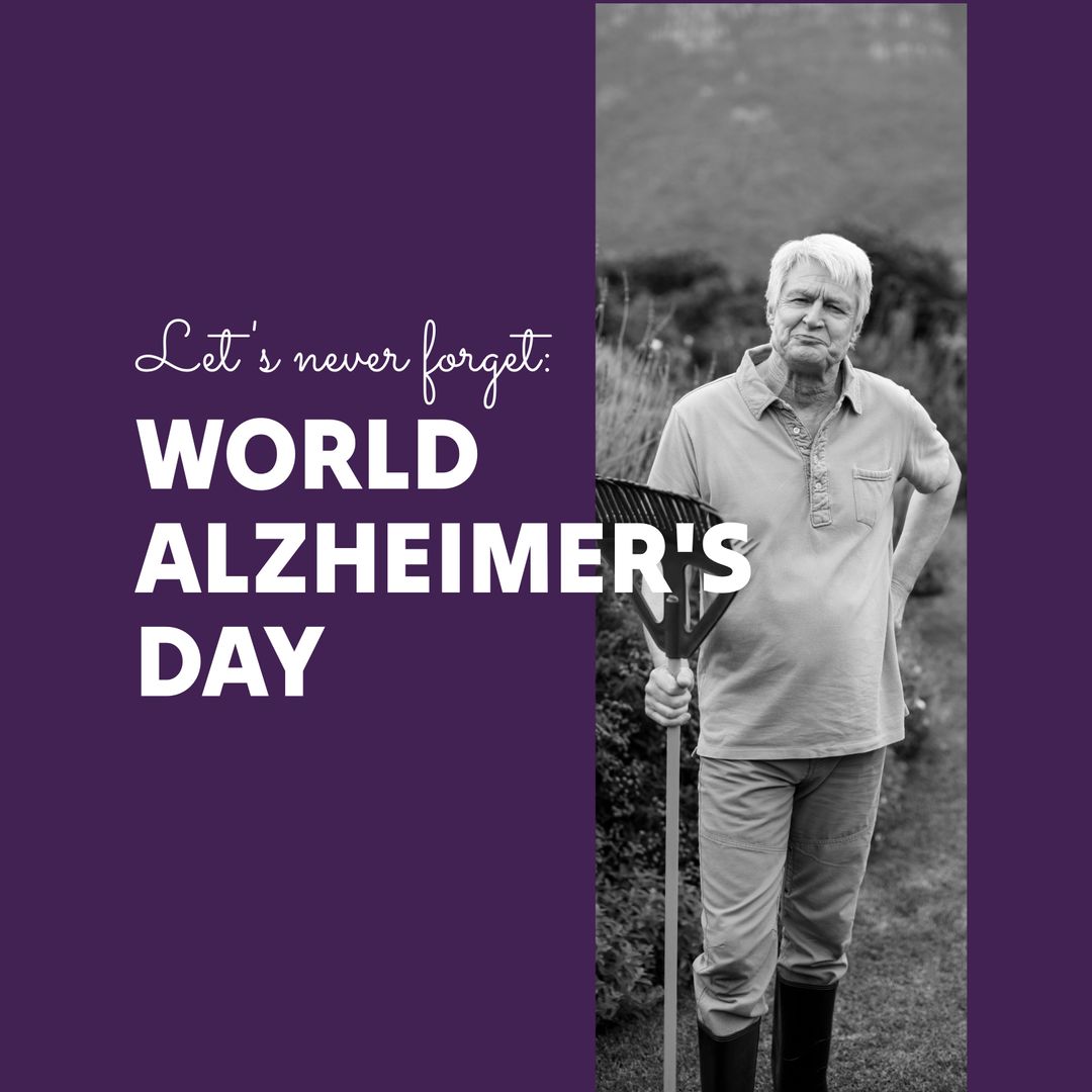 World Alzheimer's Day Tribute with Senior Man in Garden
