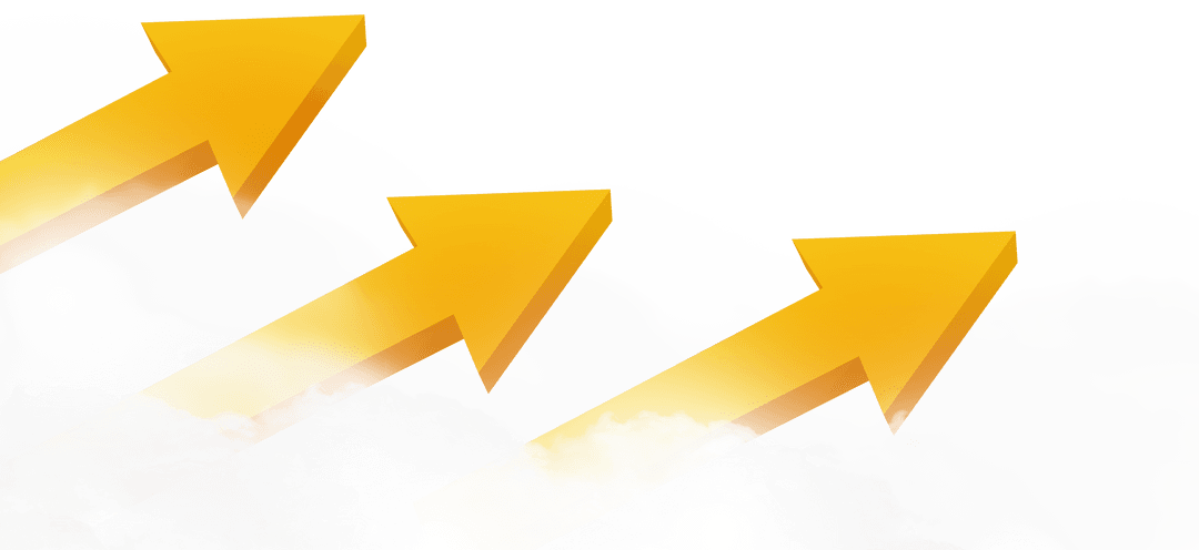 Transparent Arrows Piercing Cloud Illustration for Business Growth