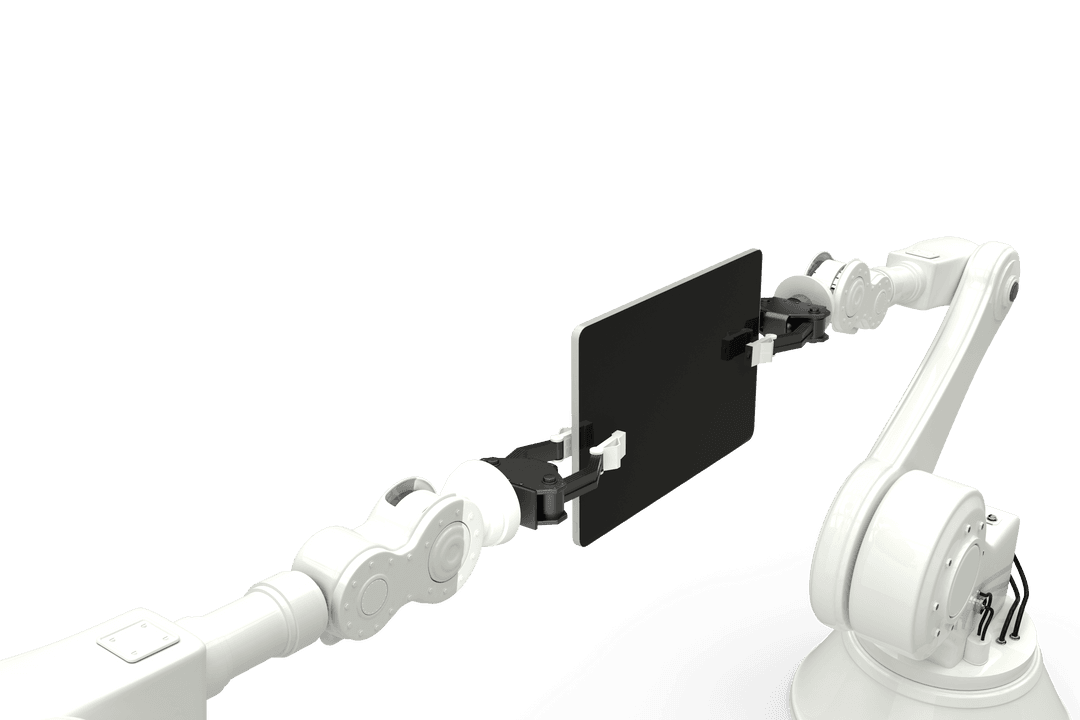 Transparent Industrial Robotic Arms with Tablet Interface