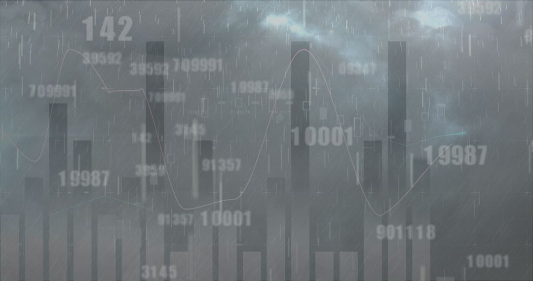 Fintech Visualization With Digital Number Interface