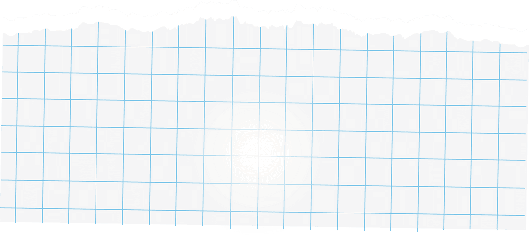 Torn Graph Paper with Blue Lines on Transparent Background