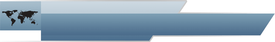 Abstract Blue Shape with World Map on Transparent Background