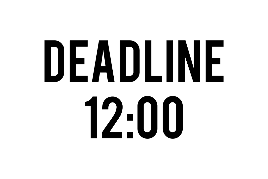 Deadline Text on Transparent Background Conveys Urgency