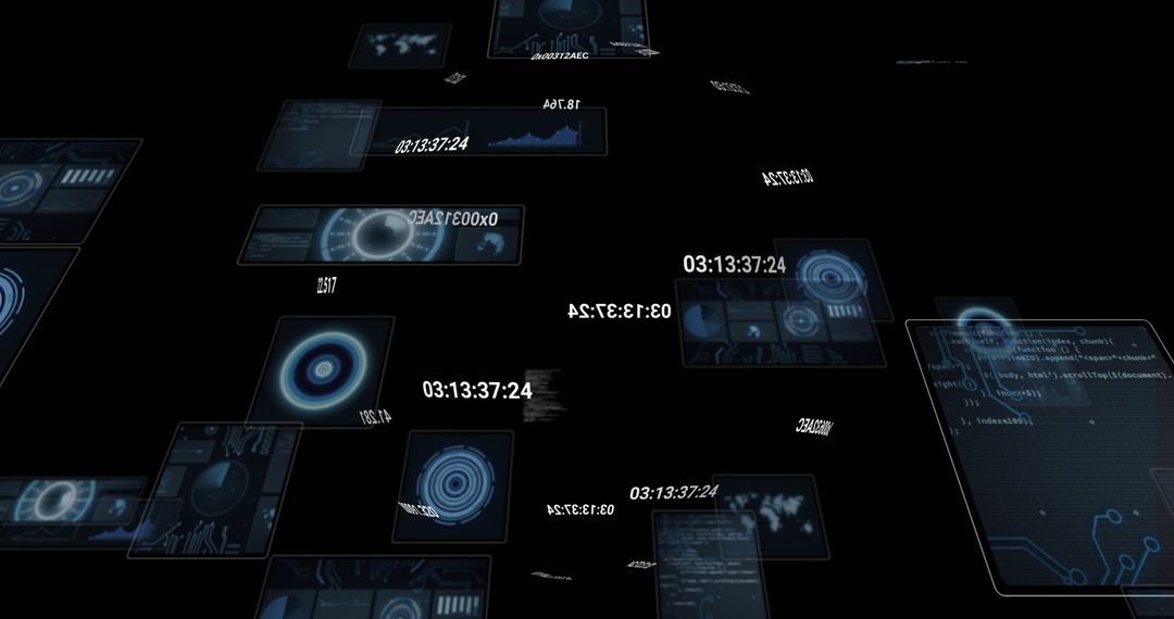 Futuristic Digital Data Flow in Abstract Cybernet