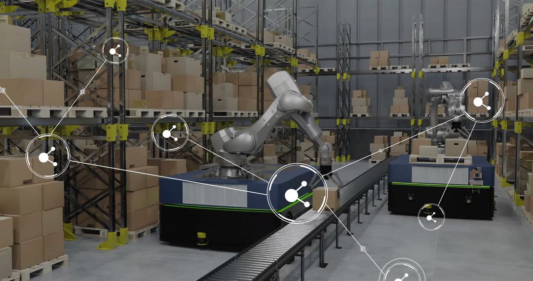 Automated Warehouse Robotics with Global Network Concepts