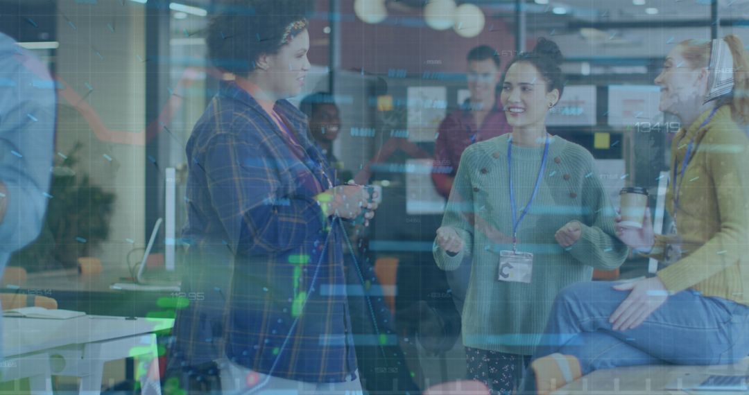 Diverse Business Team Collaborating on Financial Data